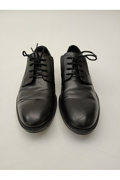 Pánské černé kožené polobotky šněrovací elegantní společenské Vel. EU 41 | Unimoda | obrázek 4