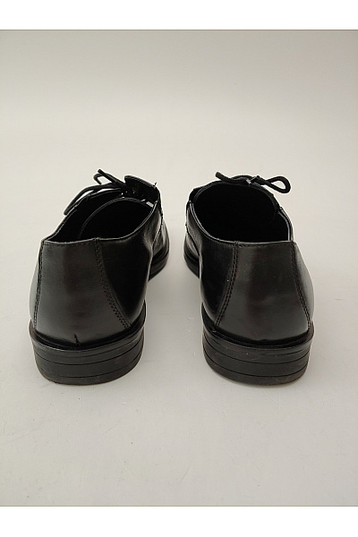 Pánské černé kožené polobotky šněrovací elegantní společenské Vel. EU 41 | Unimoda | obrázek 5