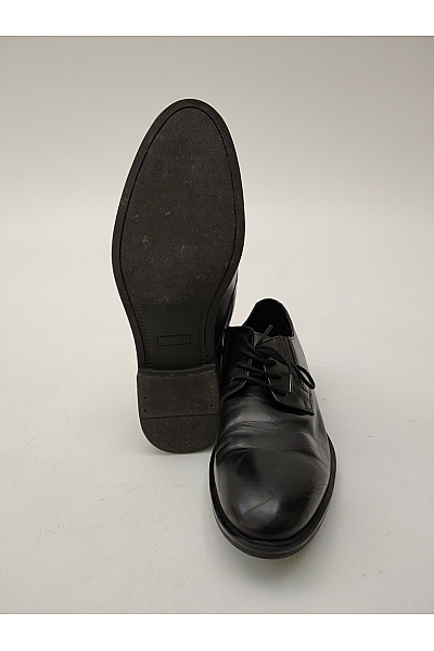 Pánské černé kožené polobotky šněrovací elegantní společenské Vel. EU 41 | Unimoda | obrázek 8