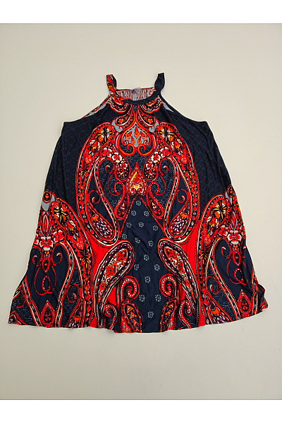Lasca Barevná vzorovaná halenka bez rukávů boho styl | Lasca | obrázek 2