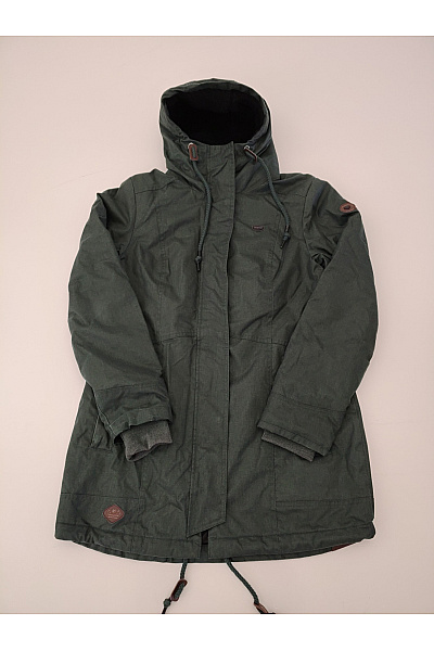 Ragwear Dámská Khaki Parka S Kapucí Zateplená Podzimní Zimní Velikost XL