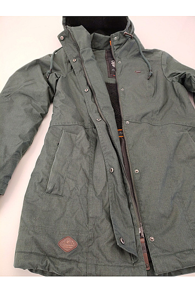 Ragwear Dámská khaki parka s kapucí zateplená podzimní zimní Velikost XL | ragwear | obrázek 6