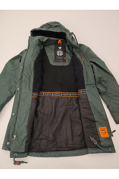 Ragwear Dámská khaki parka s kapucí zateplená podzimní zimní Velikost XL | ragwear | obrázek 7