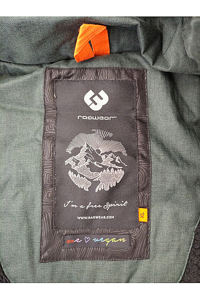 Ragwear Dámská khaki parka s kapucí zateplená podzimní zimní Velikost XL | ragwear | obrázek 8