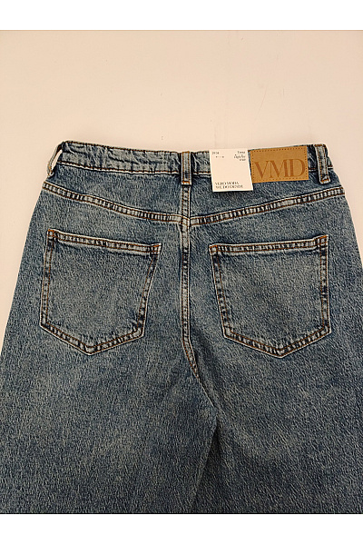 VERO MODA Dámské modré bavlněné džíny s vysokým pasem wide leg | VERO MODA | obrázek 10