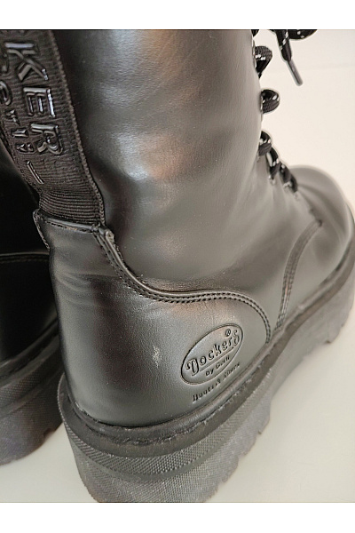 DOCKERS Dámské černé kotníkové workery na platformě se šněrováním a zipem Vel. EU 40 | DOCKERS | obrázek 8