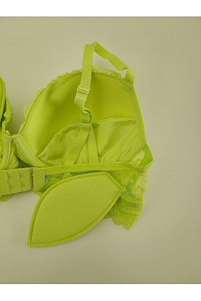 Dámská krajková push up podprsenka s kosticemi zelená | Unimoda | obrázek 5