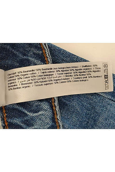 Dámské modré bavlněné džíny s vysokým pasem wide leg | Unimoda | obrázek 7
