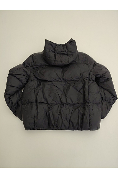 Dámská černá prošívaná puffer bunda s kapucí Velikost M | Unimoda | obrázek 3