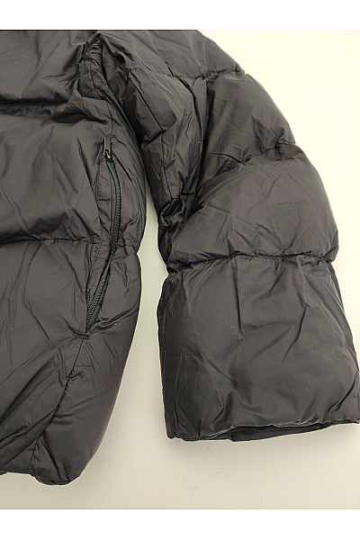 Dámská černá prošívaná puffer bunda s kapucí Velikost M | Unimoda | obrázek 5