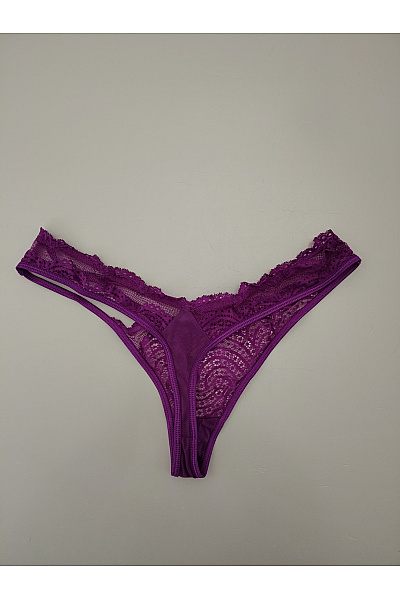 Dámská fialová krajková tanga luxusní | Unimoda | obrázek 5