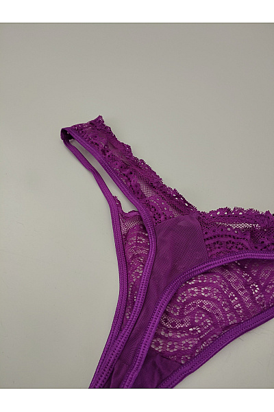 Dámská fialová krajková tanga luxusní | Unimoda | obrázek 6
