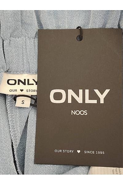 ONLY Dámské modré široké kalhoty s vysokým pasem a mašlí Vel. S | ONLY | obrázek 5