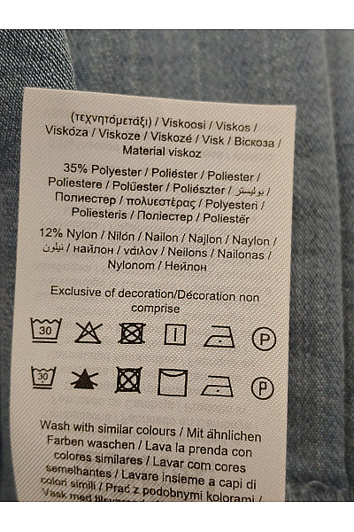 ONLY Dámské modré široké kalhoty s vysokým pasem a mašlí Vel. S | ONLY | obrázek 8