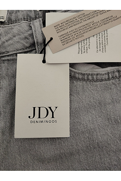 JDY Dámské šedé bavlněné džíny wide leg s vysokým pasem | JDY | obrázek 7