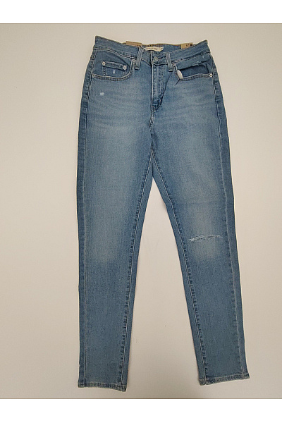 LEVIS Dámské modré bavlněné džíny s vysokým pasem a dírami na kolenou Vel. US 29 | LEVIS | obrázek 2
