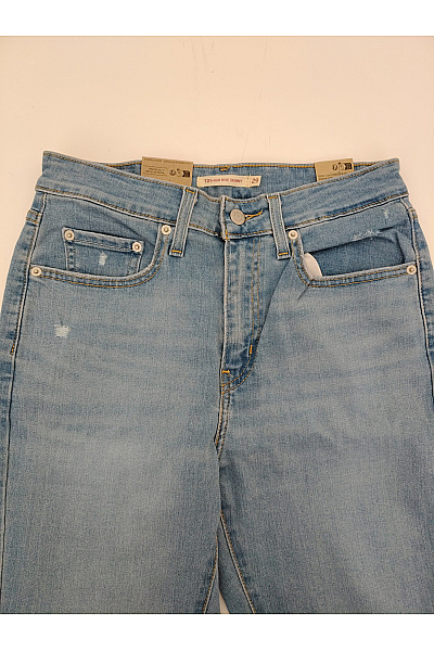 LEVIS Dámské modré bavlněné džíny s vysokým pasem a dírami na kolenou Vel. US 29 | LEVIS | obrázek 4