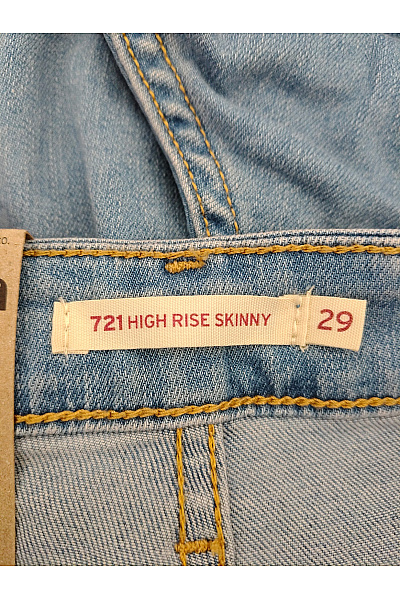 LEVIS Dámské modré bavlněné džíny s vysokým pasem a dírami na kolenou Vel. US 29 | LEVIS | obrázek 8