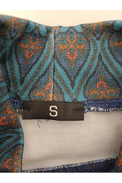 Modré midi šaty s dlouhým rukávem se stojáčkem Vel. S | Unimoda | obrázek 6