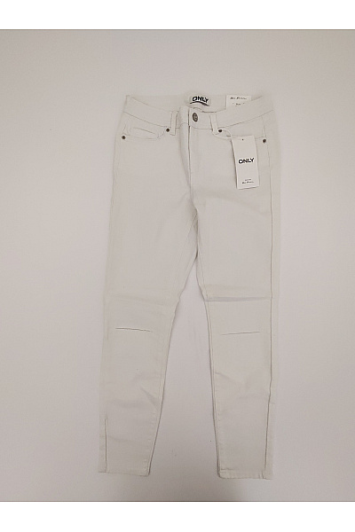 ONLY Bílé bavlněné skinny džíny s dírami na kolenou Velikost EU S | ONLY | obrázek 2