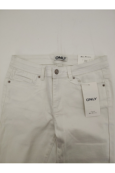ONLY Bílé bavlněné skinny džíny s dírami na kolenou Velikost EU S | ONLY | obrázek 4