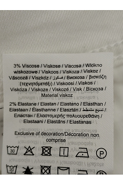 ONLY Bílé bavlněné skinny džíny s dírami na kolenou Velikost EU S | ONLY | obrázek 8