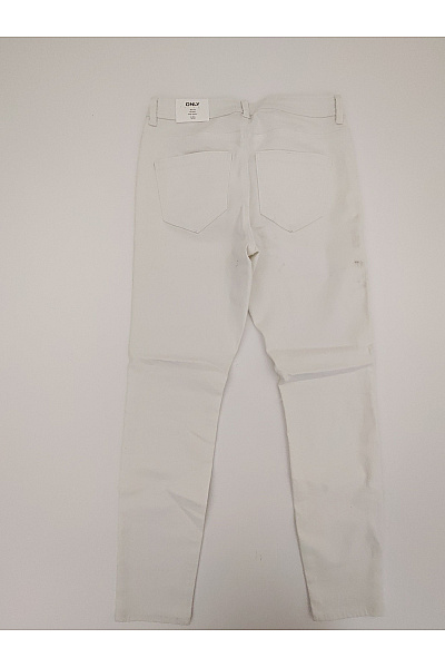 ONLY Bílé bavlněné skinny džíny s dírami na kolenou Velikost EU S | ONLY | obrázek 9