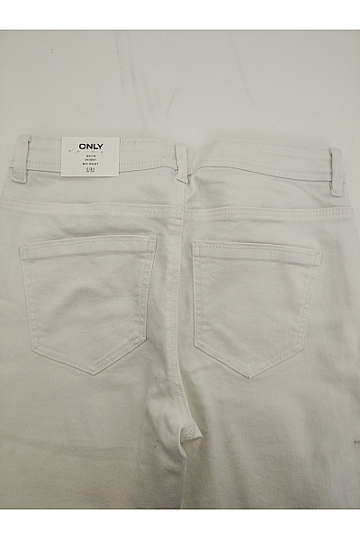 ONLY Bílé bavlněné skinny džíny s dírami na kolenou Velikost EU S | ONLY | obrázek 11