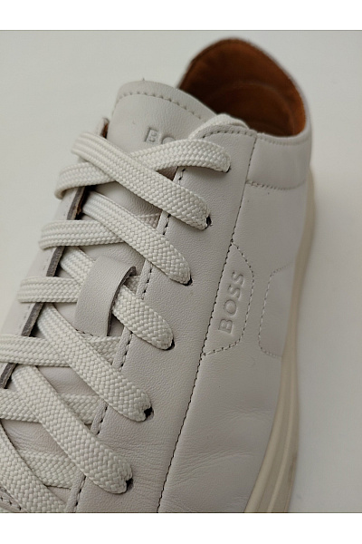 Hugo Boss Pánské tenisky Leather Low-Top Sneakers Béžové Vel. EU 41 | Hugo Boss | obrázek 8