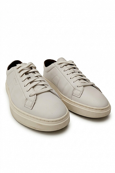 Hugo Boss Pánské Tenisky Leather Low-Top Sneakers Béžové Vel. EU 41