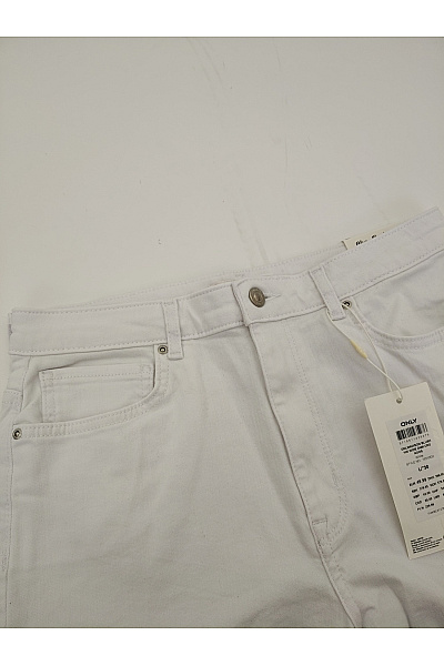 ONLY Bílé bavlněné džíny s vysokým pasem wide leg | ONLY | obrázek 6