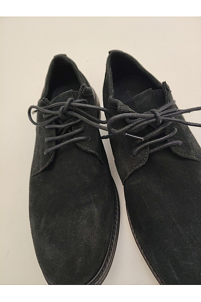 Černé semišové šněrovací polobotky vycházkové elegantní Vel. EU 43 | Unimoda | obrázek 6
