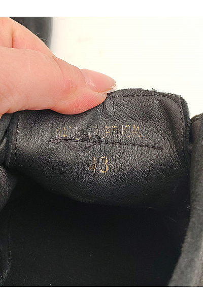 Černé semišové šněrovací polobotky vycházkové elegantní Vel. EU 43 | Unimoda | obrázek 8