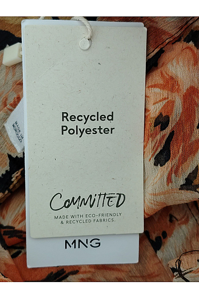 MANGO Hnědé květované košilové maxi šaty s páskem Vel. EU M | MANGO | obrázek 7