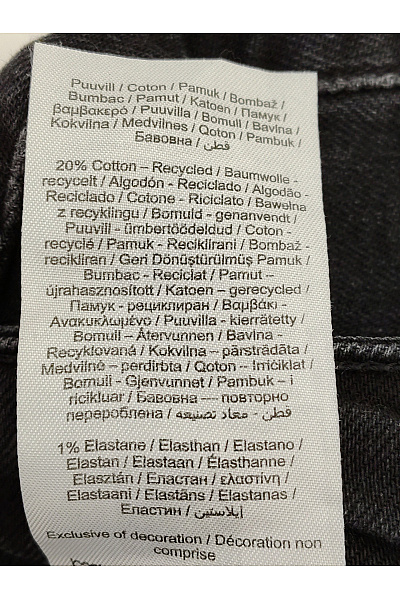 PIECES Dámské černé bavlněné džíny wide leg s vysokým pasem Vel. W26 L32 | PIECES | obrázek 6