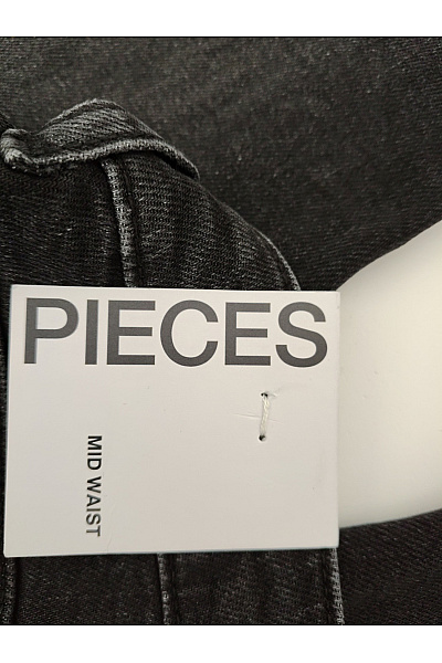PIECES Dámské černé bavlněné džíny wide leg s vysokým pasem Vel. W26 L32 | PIECES | obrázek 8