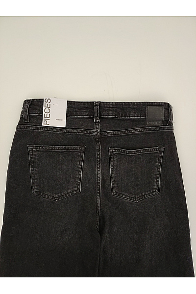 PIECES Dámské černé bavlněné džíny wide leg s vysokým pasem Vel. W26 L32 | PIECES | obrázek 10