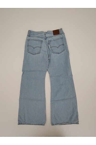 LEVIS Dámské modré bavlněné džíny s vysokým pasem a dírami wide leg Velikost US 28 | LEVIS | obrázek 8