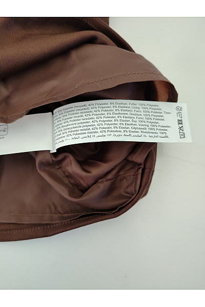 Hnědá zavinovací mini sukně s vysokým pasem Vel. EU 38 | Unimoda | obrázek 7