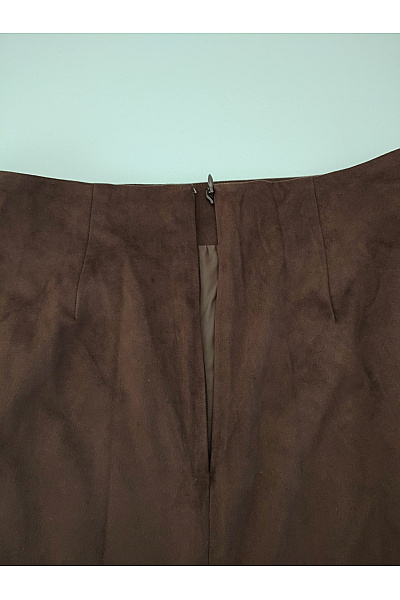 Hnědá zavinovací mini sukně s vysokým pasem Vel. EU 38 | Unimoda | obrázek 8