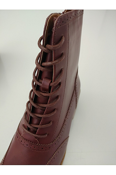 Dámské kotníkové šněrovací boty na zip hnědé Vel. EU 42 | Unimoda | obrázek 8