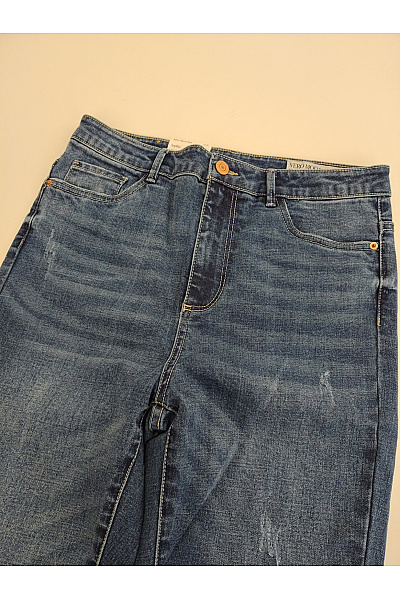 VERO MODA Dámské modré bavlněné skinny džíny s vysokým pasem Vel. M/32 | VERO MODA | obrázek 3