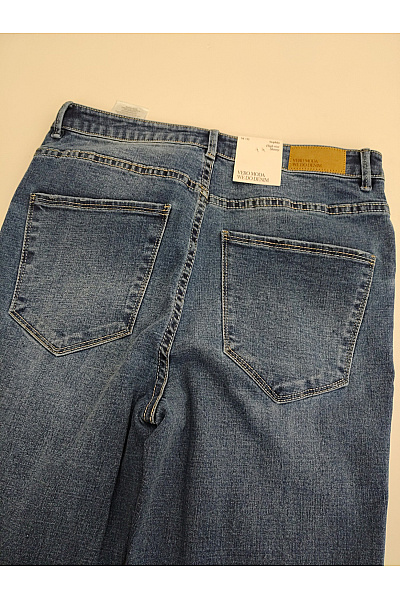 VERO MODA Dámské modré bavlněné skinny džíny s vysokým pasem Vel. M/32 | VERO MODA | obrázek 5