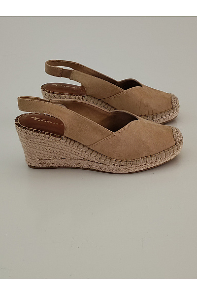 TAMARIS Dámské béžové espadrilky na klínku s volnou patou Velikost 39 | TAMARIS | obrázek 2