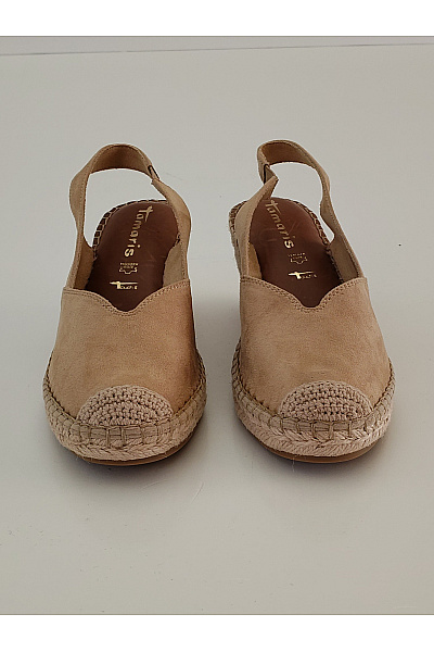 TAMARIS Dámské béžové espadrilky na klínku s volnou patou Velikost 39 | TAMARIS | obrázek 4