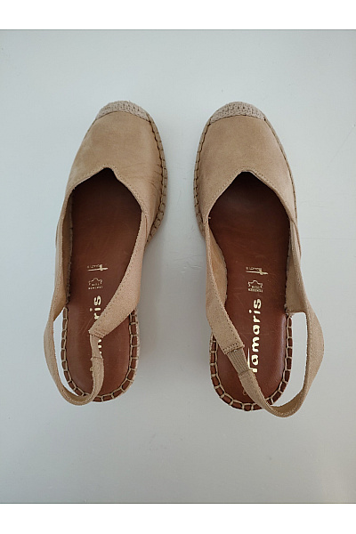 TAMARIS Dámské béžové espadrilky na klínku s volnou patou Velikost 39 | TAMARIS | obrázek 6