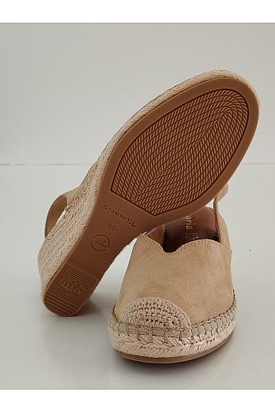 TAMARIS Dámské béžové espadrilky na klínku s volnou patou Velikost 39 | TAMARIS | obrázek 7