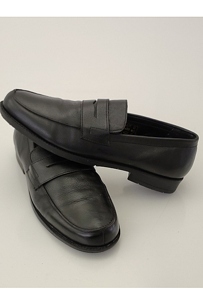 Pánské černé kožené mokasíny elegantní vycházkové nazouvací Velikost EU 46 | Unimoda | obrázek 4