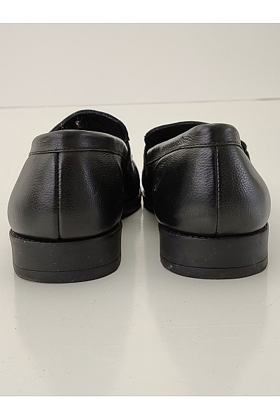 Pánské černé kožené mokasíny elegantní vycházkové nazouvací Velikost EU 46 | Unimoda | obrázek 9
