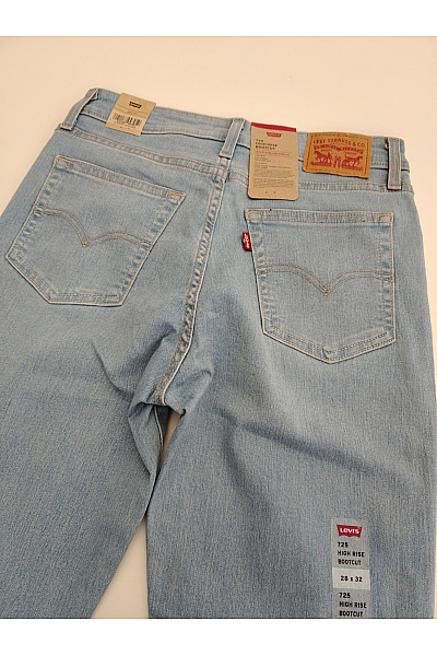 LEVIS Dámské modré bavlněné zvonové džíny s vysokým pasem Vel. US 28 x 32 | LEVIS | obrázek 5